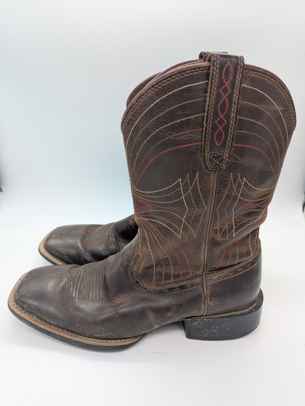 Ariat Men's Sport Wide Square Toe Western Boots US 8D Ranch Boho Rugged Casual